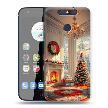 Силиконовый чехол на ZTE Blade V8C с принтом Новый год