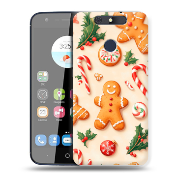 Силиконовый чехол на ZTE Blade V8C с принтом Новый год