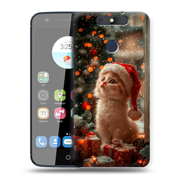 Силиконовый чехол на ZTE Blade V8C с принтом Новый год