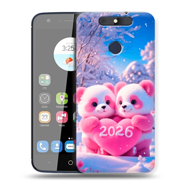 Силиконовый чехол на ZTE Blade V8C с принтом Новый год