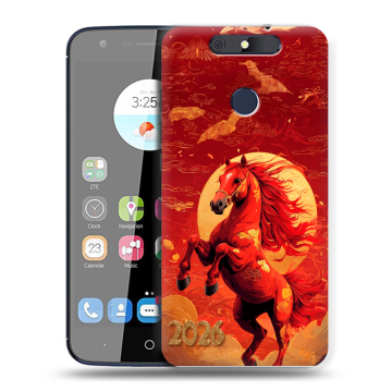 Силиконовый чехол на ZTE Blade V8C с принтом Новый год