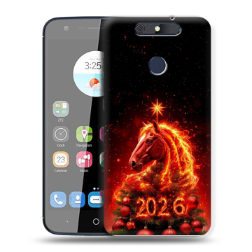 Силиконовый чехол на ZTE Blade V8C с принтом Новый год