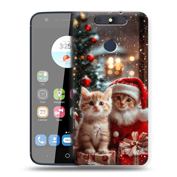 Силиконовый чехол на ZTE Blade V8C с принтом Новый год