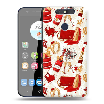 Силиконовый чехол на ZTE Blade V8C с принтом Новый год