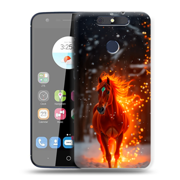 Силиконовый чехол на ZTE Blade V8C с принтом Новый год