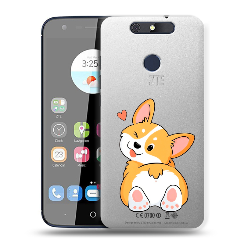 Силиконовый чехол на ZTE Blade V8C с принтом Корги Силиконовый чехол на ZTE Blade V8C с принтом Корги