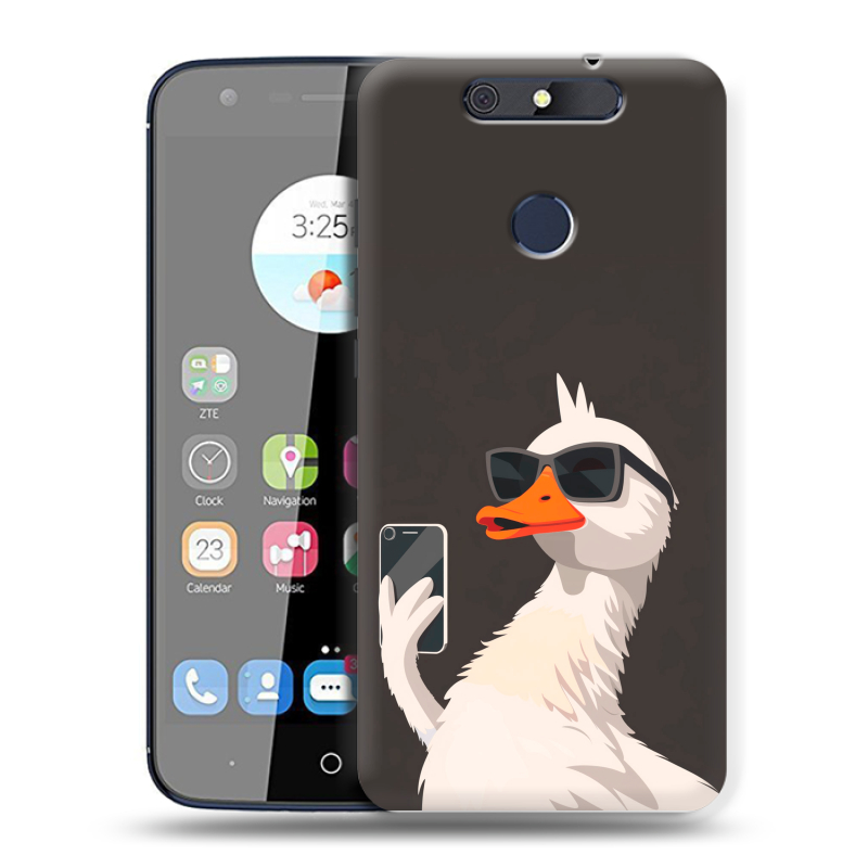 Силиконовый чехол на ZTE Blade V8C с принтом утка в очках Силиконовый чехол на ZTE Blade V8C с принтом утка в очках