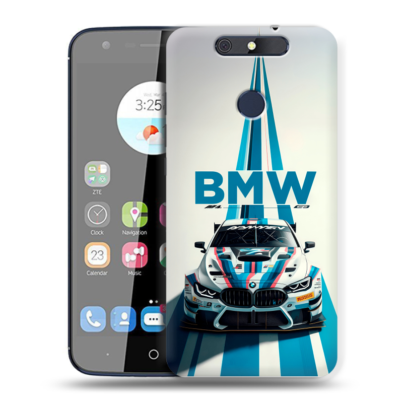 Силиконовый чехол на ZTE Blade V8C с принтом БМВ BMW Силиконовый чехол на ZTE Blade V8C с принтом БМВ BMW