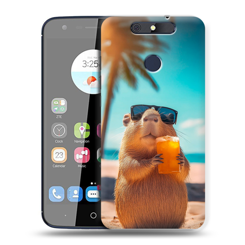 Силиконовый чехол на ZTE Blade V8C с принтом Капибара Силиконовый чехол на ZTE Blade V8C с принтом Капибара