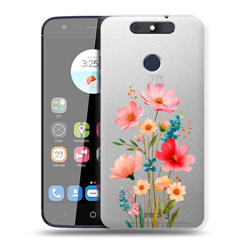 Силиконовый чехол на ZTE Blade V8C с принтом Цветы Силиконовый чехол на ZTE Blade V8C с принтом Цветы