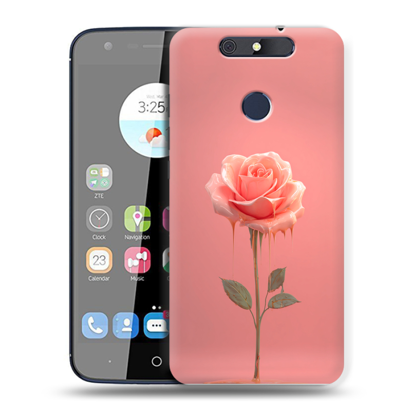 Силиконовый чехол на ZTE Blade V8C с принтом Розовая роза Силиконовый чехол на ZTE Blade V8C с принтом Розовая роза