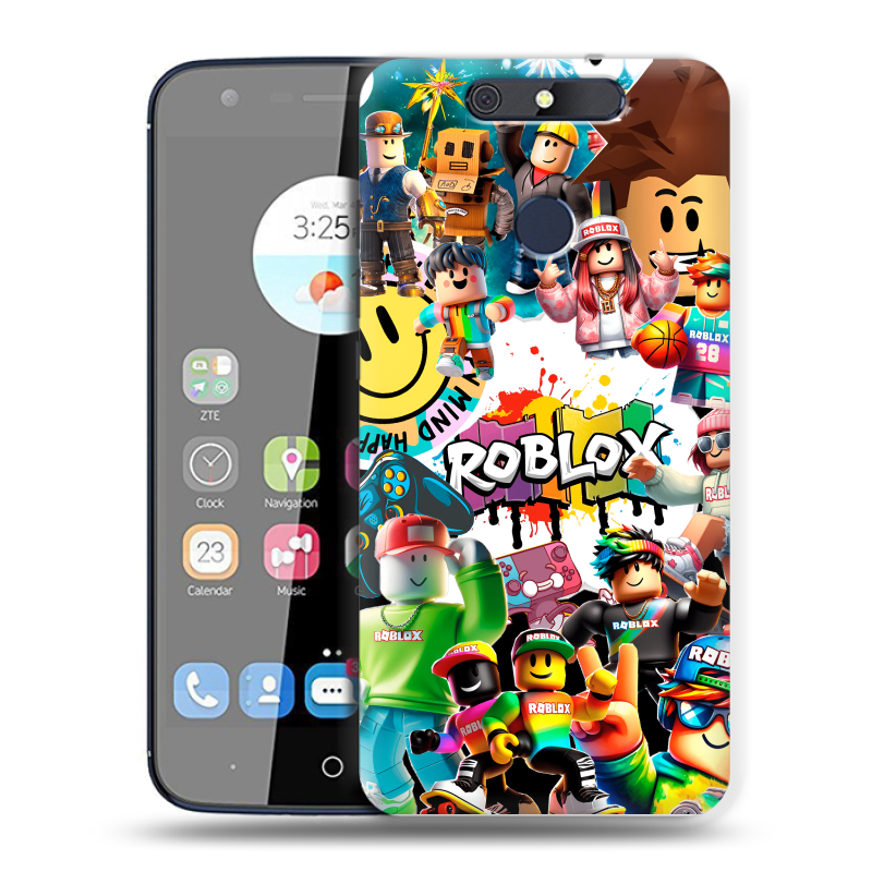 Силиконовый чехол на ZTE Blade V8C с принтом Roblox Роблокс Силиконовый чехол на ZTE Blade V8C с принтом Roblox Роблокс