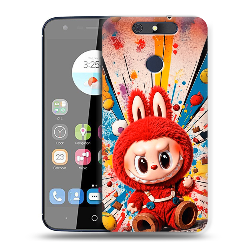Силиконовый чехол на ZTE Blade V8C с принтом Labubu Лабубу Силиконовый чехол на ZTE Blade V8C с принтом Labubu Лабубу