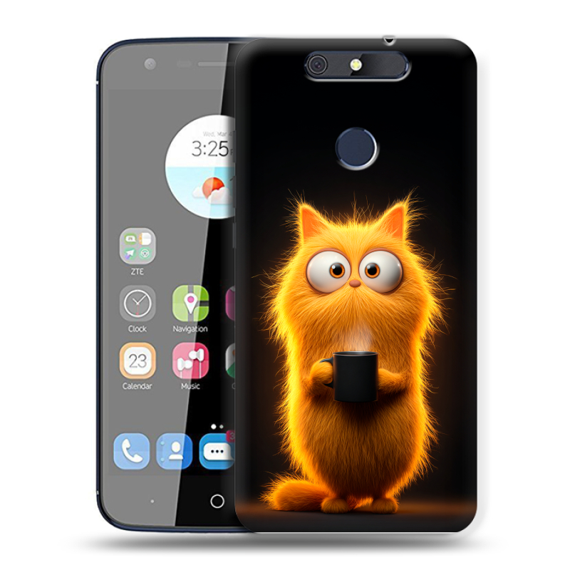 Силиконовый чехол на ZTE Blade V8C с принтом Смешной кот Силиконовый чехол на ZTE Blade V8C с принтом Смешной кот