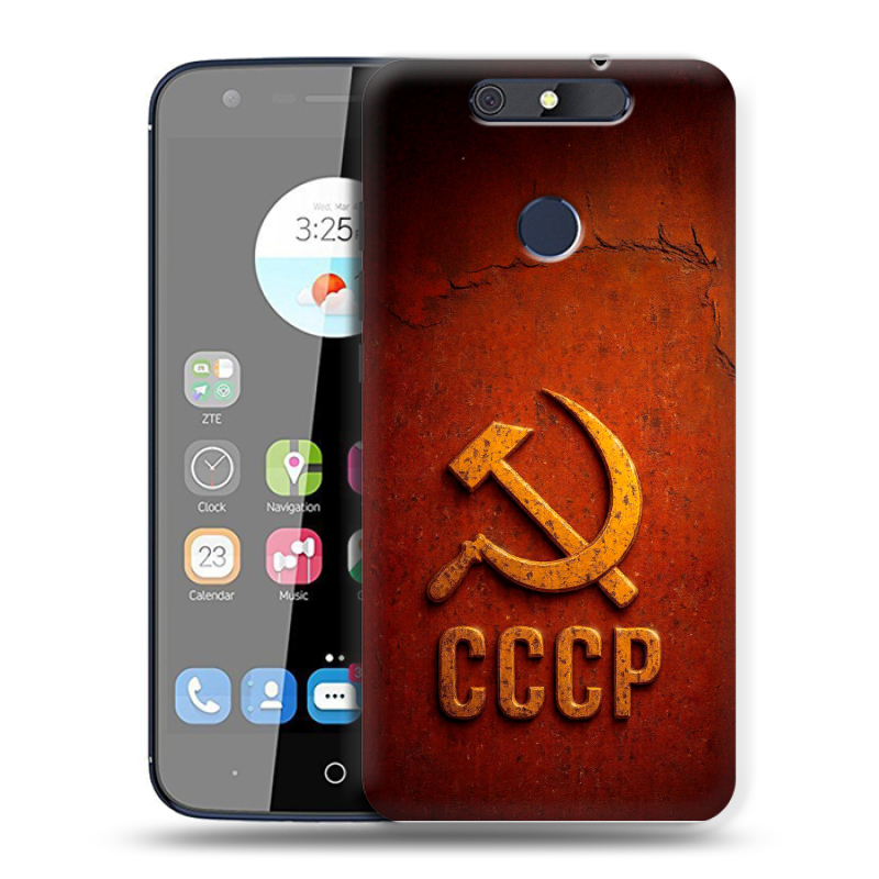 Силиконовый чехол на ZTE Blade V8C с принтом Флаг Герб СССР Силиконовый чехол на ZTE Blade V8C с принтом Флаг Герб СССР
