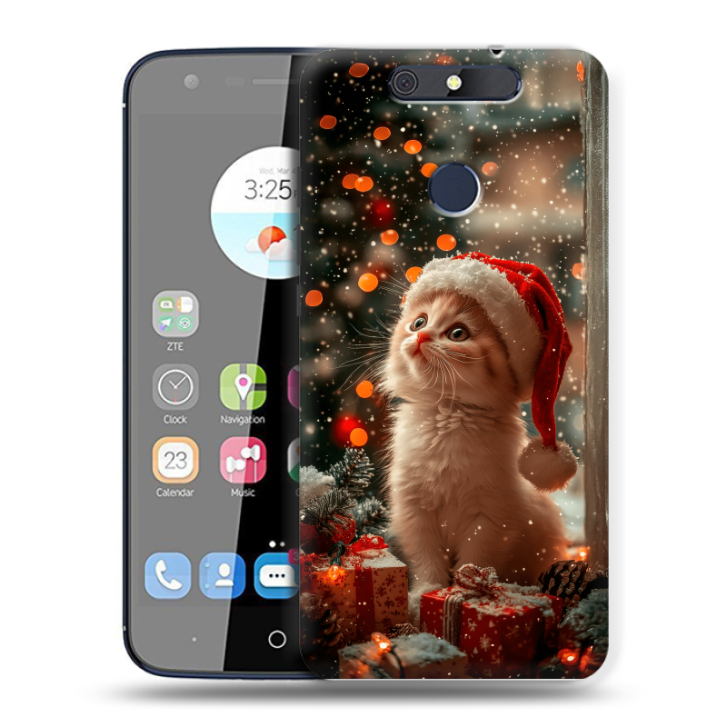 Силиконовый чехол на ZTE Blade V8C с принтом Новый год Силиконовый чехол на ZTE Blade V8C с принтом Новый год