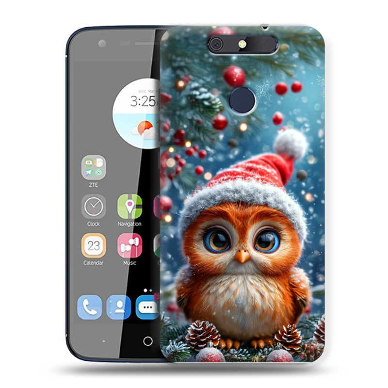 Силиконовый чехол на ZTE Blade V8C с принтом Новый год Силиконовый чехол на ZTE Blade V8C с принтом Новый год