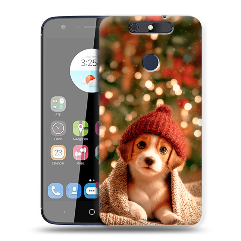 Силиконовый чехол на ZTE Blade V8C с принтом Новый год Силиконовый чехол на ZTE Blade V8C с принтом Новый год
