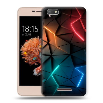 Силиконовый чехол на BQ Strike Power 4G с принтом Абстракция неон Силиконовый чехол на BQ Strike Power 4G с принтом Абстракция неон