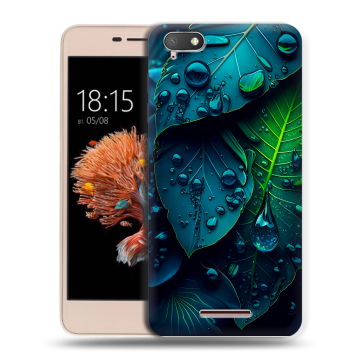 Силиконовый чехол на BQ Strike Power 4G с принтом Листья Силиконовый чехол на BQ Strike Power 4G с принтом Листья