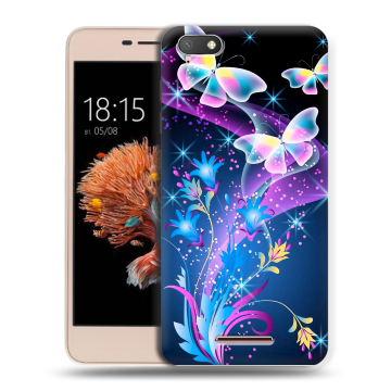 Силиконовый чехол на BQ Strike Power 4G с принтом Бабочки