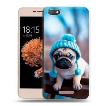 Силиконовый чехол на BQ Strike Power 4G с принтом Мопс в шапке Силиконовый чехол на BQ Strike Power 4G с принтом Мопс в шапке