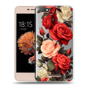 Силиконовый чехол на BQ Strike Power 4G с принтом Розы