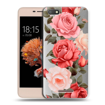 Силиконовый чехол на BQ Strike Power 4G с принтом Розы