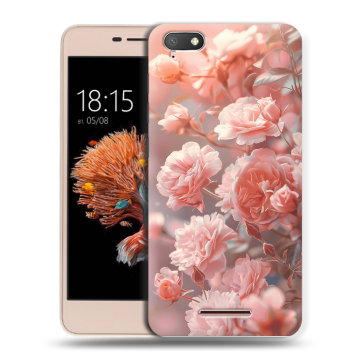 Силиконовый чехол на BQ Strike Power 4G с принтом Розовые розы