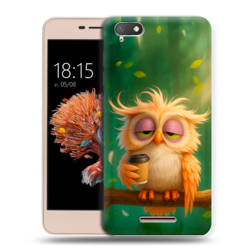 Силиконовый чехол на BQ Strike Power 4G с принтом сова Силиконовый чехол на BQ Strike Power 4G с принтом сова