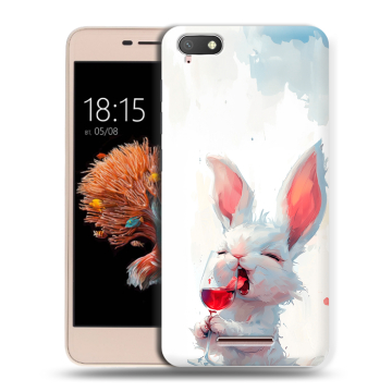 Силиконовый чехол на BQ Strike Power 4G с принтом кролик зайчик