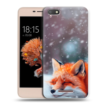 Силиконовый чехол на BQ Strike Power 4G с принтом лиса