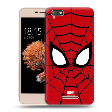 Силиконовый чехол на BQ Strike Power 4G с принтом человек паук spiderman Силиконовый чехол на BQ Strike Power 4G с принтом человек паук spiderman