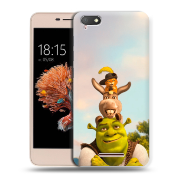 Силиконовый чехол на BQ Strike Power 4G с принтом Шрек Shrek