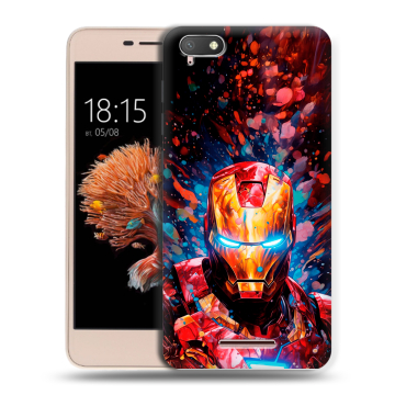 Силиконовый чехол на BQ Strike Power 4G с принтом Железный человек Ironman Силиконовый чехол на BQ Strike Power 4G с принтом Железный человек Ironman