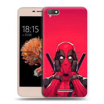 Силиконовый чехол на BQ Strike Power 4G с принтом Дедпул Deadpool Силиконовый чехол на BQ Strike Power 4G с принтом Дедпул Deadpool