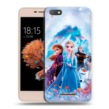 Силиконовый чехол на BQ Strike Power 4G с принтом Холодное сердце Frozen