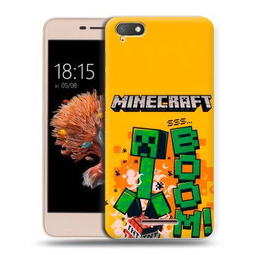 Силиконовый чехол на BQ Strike Power 4G с принтом Майнкрафт Minecraft Силиконовый чехол на BQ Strike Power 4G с принтом Майнкрафт Minecraft