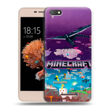 Силиконовый чехол на BQ Strike Power 4G с принтом Майнкрафт Minecraft Силиконовый чехол на BQ Strike Power 4G с принтом Майнкрафт Minecraft