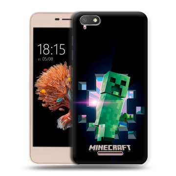 Силиконовый чехол на BQ Strike Power 4G с принтом Майнкрафт Minecraft Силиконовый чехол на BQ Strike Power 4G с принтом Майнкрафт Minecraft