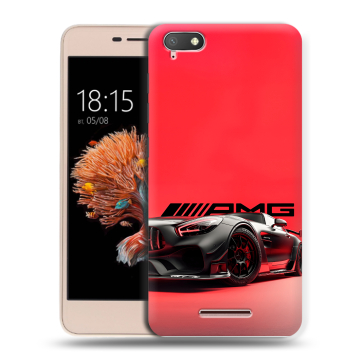 Силиконовый чехол на BQ Strike Power 4G с принтом Мерседес Mercedes AMG