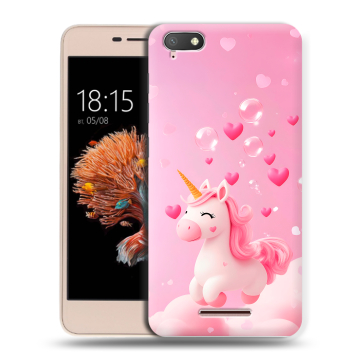 Силиконовый чехол на BQ Strike Power 4G с принтом Единорог Силиконовый чехол на BQ Strike Power 4G с принтом Единорог