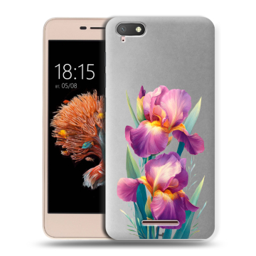 Силиконовый чехол на BQ Strike Power 4G с принтом Цветы орхидеи