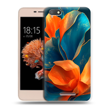 Силиконовый чехол на BQ Strike Power 4G с принтом Цветы