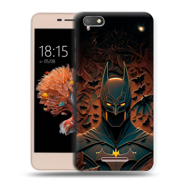 Силиконовый чехол на BQ Strike Power 4G с принтом Batman Бэтмен Силиконовый чехол на BQ Strike Power 4G с принтом Batman Бэтмен