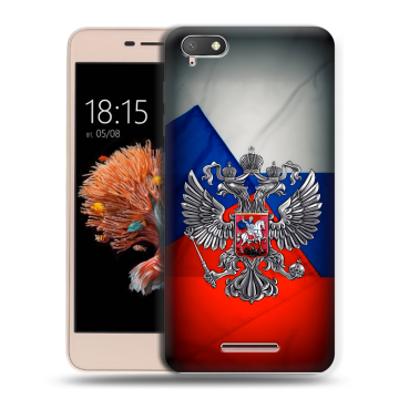 Силиконовый чехол на BQ Strike Power 4G с принтом Флаг России Силиконовый чехол на BQ Strike Power 4G с принтом Флаг России