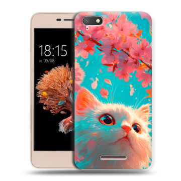 Силиконовый чехол на BQ Strike Power 4G с принтом Красивый кот Силиконовый чехол на BQ Strike Power 4G с принтом Красивый кот