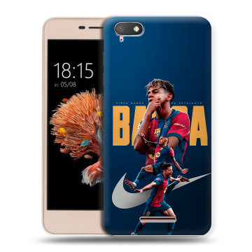 Силиконовый чехол на BQ Strike Power 4G с принтом Барселона Barca Yamal 
