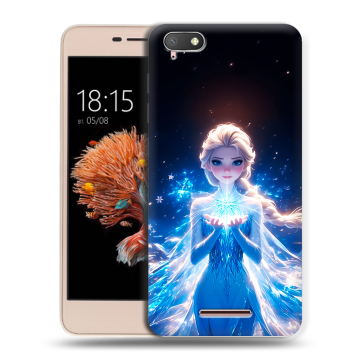 Силиконовый чехол на BQ Strike Power 4G с принтом Холодное сердце Frozen