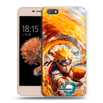 Силиконовый чехол на BQ Strike Power 4G с принтом Аниме Наруто Naruto